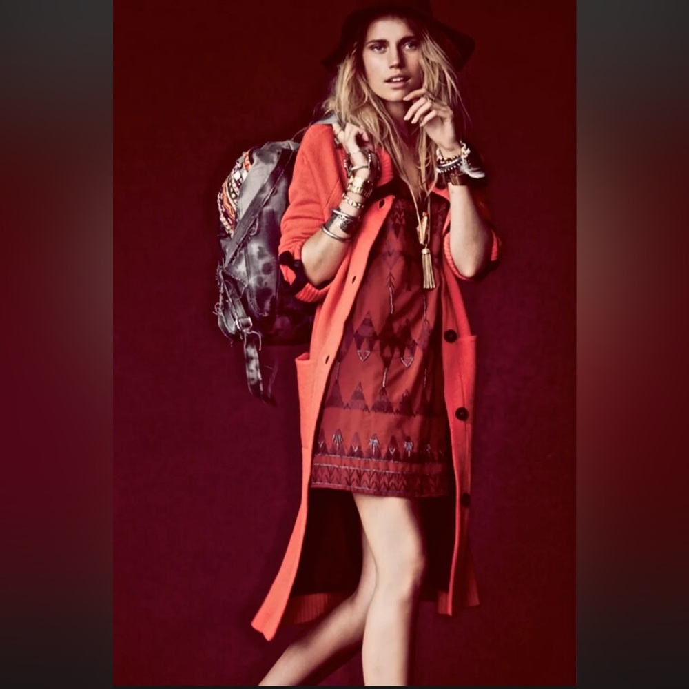 NWT Free People Beaded Boho Mini Shift Dress - Picture 7 of 14